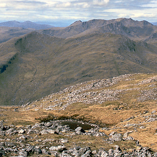 Zoom: Buidhe Bheinn with Coire Lair etc. from Sgurr a' Mhaoraich