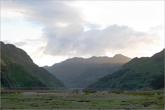 Evening falls over Druim Fada and Loch Beag