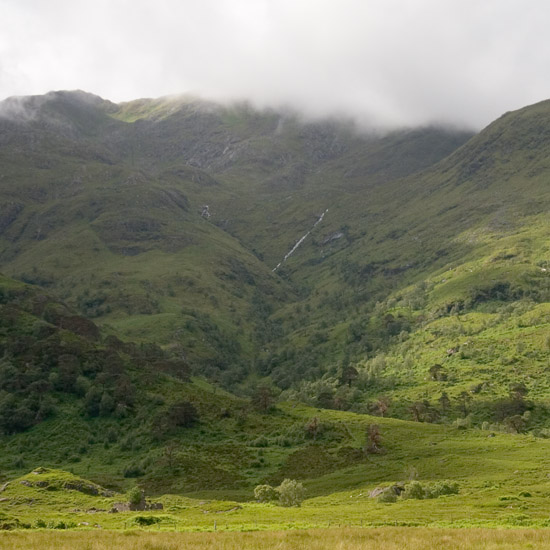 Zoom: Morning clouds exploding from Luinne Bheinn