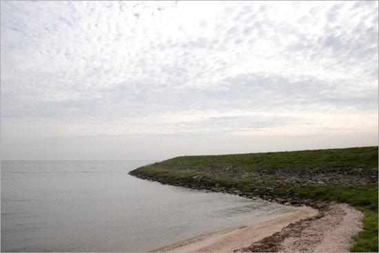 Aan de Zuiderzee; het schelpengritje tussen Schardam en Scharwoude, in oktober