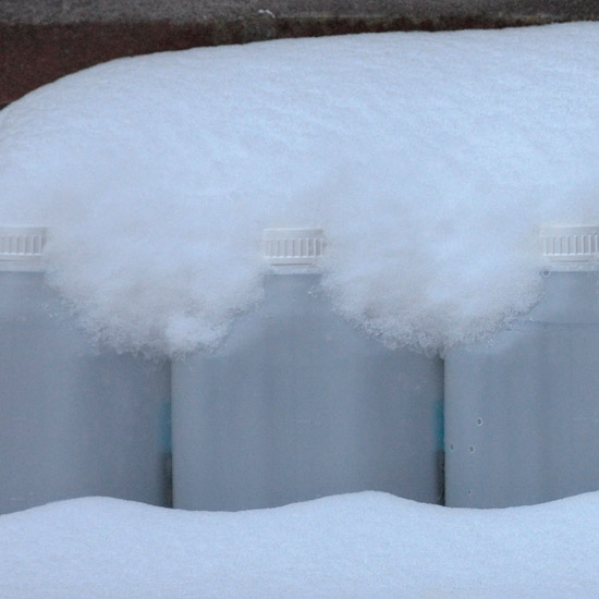 Het vroor nogal, maar gelukkig hield de sneeuw ons lekker warm